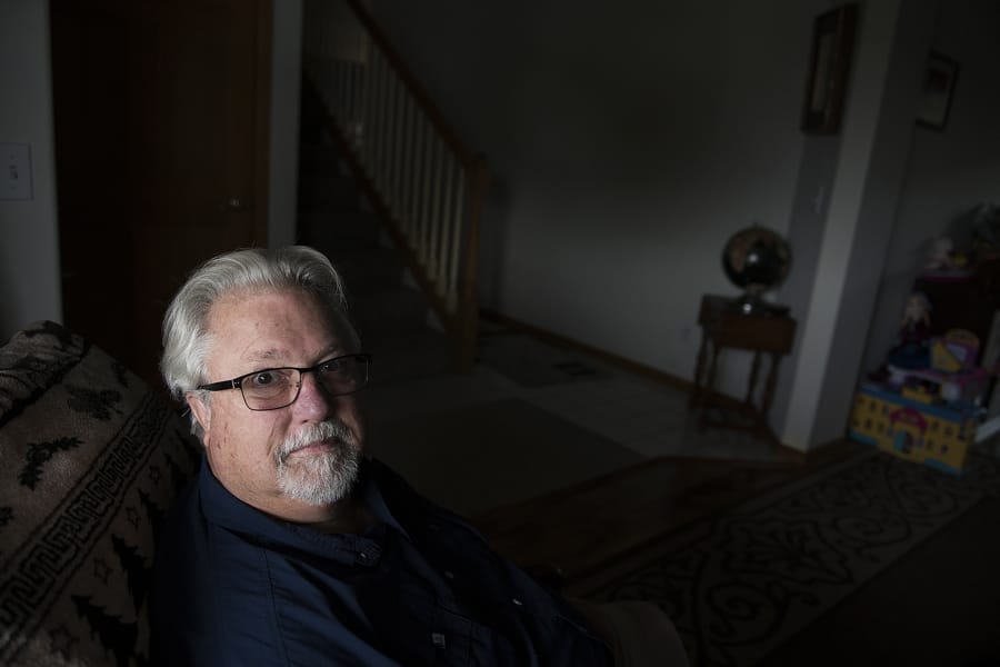 William Thompson, who was laid off from his job in July, hasn&#039;t received any unemployment insurance after filing claims every week, at his Salmon Creek home Tuesday morning.