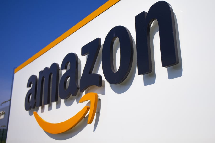 FILE - In this Thursday April 16, 2020 file photo, The Amazon logo is seen in Douai, northern France. Amazon is looking to kickstart holiday shopping early this year. The company said Monday, Sept. 28, 2020 that it will hold its annual Prime Day sales event over two days in October That&#039;s because the pandemic forced it to be postponed from July. It&#039;s the first time the sales event is being held in the fall.