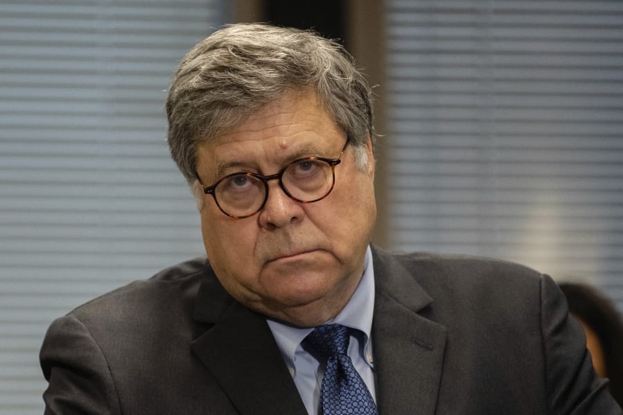 Attorney General William Barr speaks during a press conference about Operation Legend at the Dirksen Federal Building Wednesday, Sept. 9, 2020, in Chicago.