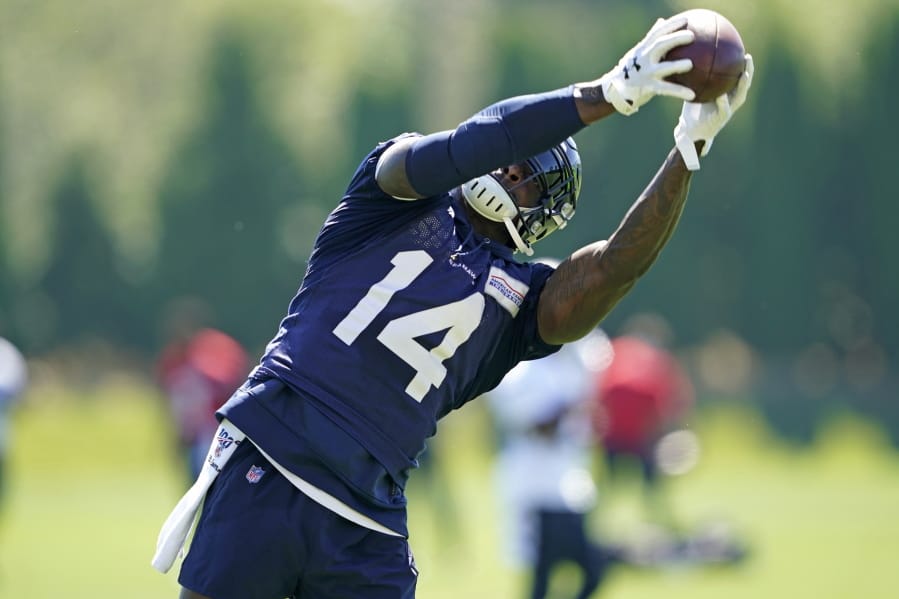 Seattle Seahawks wide receiver DK Metcalf didn&#039;t disappoint in his rookie season even after sliding in the draft. It&#039;s raised the expectations for what many are expecting to be a breakout season for Seattle&#039;s second-year wide receiver. (AP Photo/Ted S.
