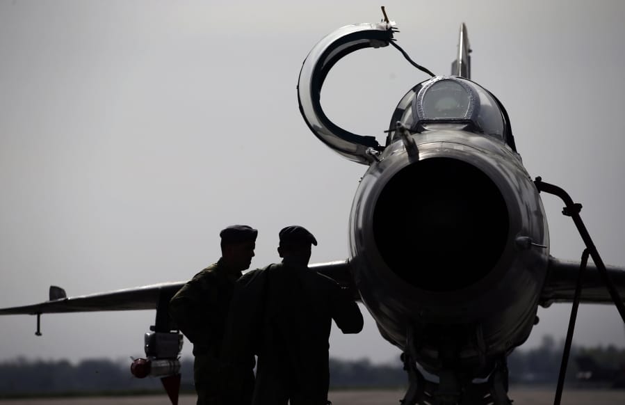 FILE - In this Wednesday, April 6, 2016 file photo, ground crew prepares a Mig 21 fighter jet for a flight at the military airport Batajnica, near Belgrade, Serbia. Serbia&#039;s defense ministry says that a military jet has crashed near the country&#039;s border with Bosnia. The statement says that the accident happened around 9a.m. (0700GMT) on Friday, Sept. 25, 2020.