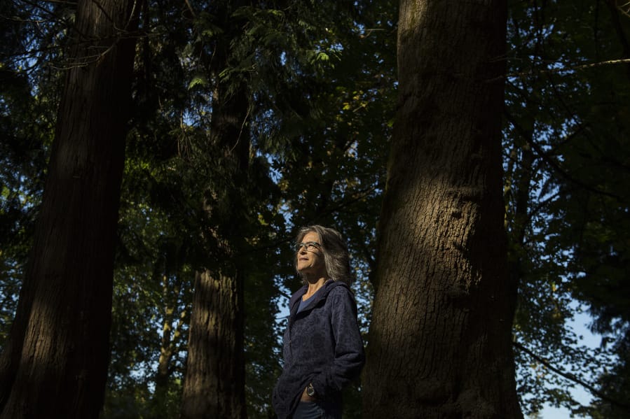 Elizabeth Koch of Vancouver, who is a cancer survivor, explores Jorgenson Woods Neighborhood Park several times a day. Koch believes in the therapeutic power of nature and forests. &quot;There&#039;s awe in everything in nature. It&#039;s an everyday miracle,&quot; she said.