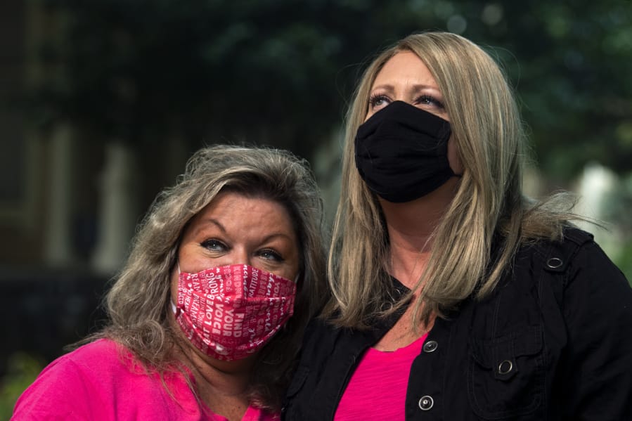 Childhood friends Sherry Cianni, left, and Heather James found out they had breast cancer this spring and have navigated treatment together during the pandemic. &quot;I never though I&#039;d have breast cancer, but I have a buddy, someone to lean on,&quot; James said.