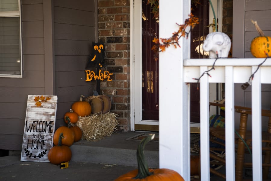 The Marshall family house in Camas is decorated for  Halloween.
