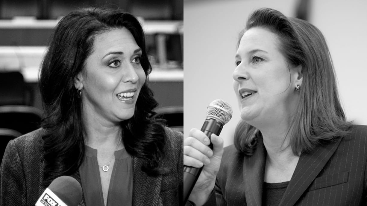 Rep. Jaime Herrera Beutler, R-Battle Ground, left, and Democratic challenger Carolyn Long face off for the second time for the 3rd District congressional seat.