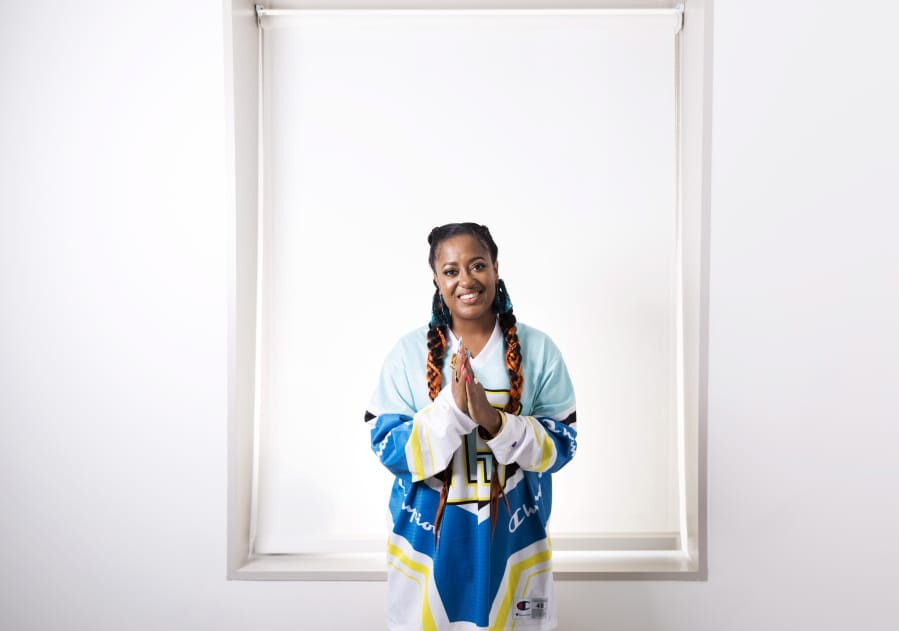 FILE - This Aug. 22, 2019 photo shows Rapsody posing for a portrait in New York. Rapsody&#039;s &quot;Pray Momma Don&#039;t Cry&quot; is one of four songs featured on &quot;I Can&#039;t Breath/Music for the Movement,&quot; a four-song album that is a joint venture between Disney Music Group and The Undefeated, ESPN&#039;s platform for exploring the intersections of race, sports and culture. Rapsody is hoping the album can unite people.