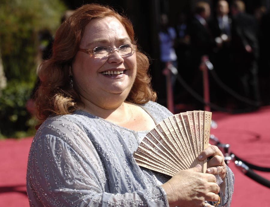 FILE - Conchata Ferrell arrives at the 59th Primetime Emmy Awards on Sept. 16, 2007, in Los Angeles. Ferrell, who became known for her role as Berta the housekeeper on TV&#039;s &quot;Two and a Half Men,&quot; has died. Ferrell was 77. A publicist says the actor died in the Sherman Oaks neighborhood of Los Angeles following cardiac arrest, with her family at her side.