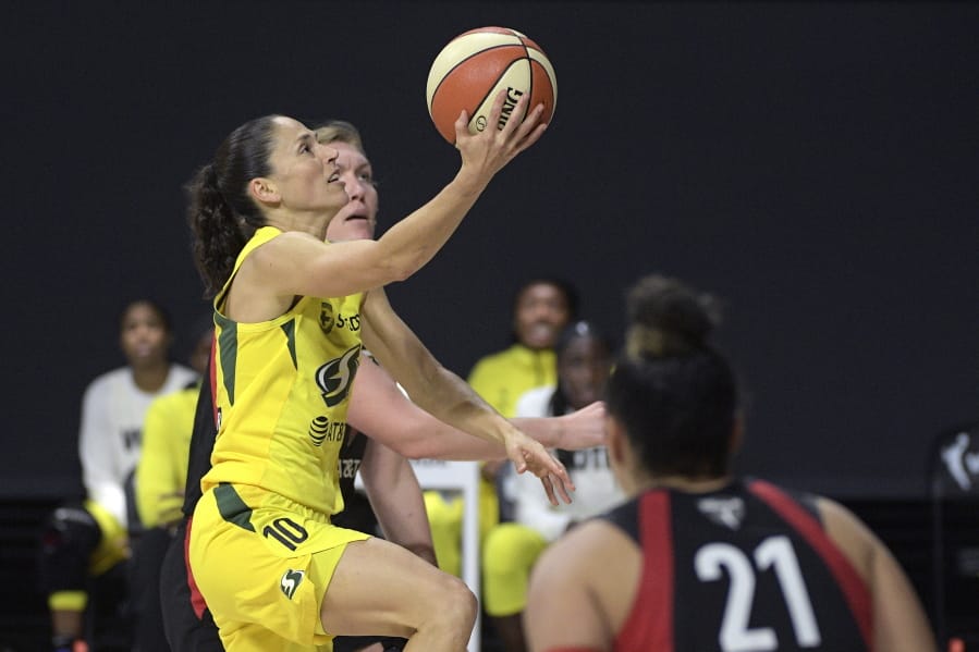 Seattle Storm guard Sue Bird has led her team to a 2-0 lead over the Las Vegas Aces in the WNBA Finals. (Phelan M.