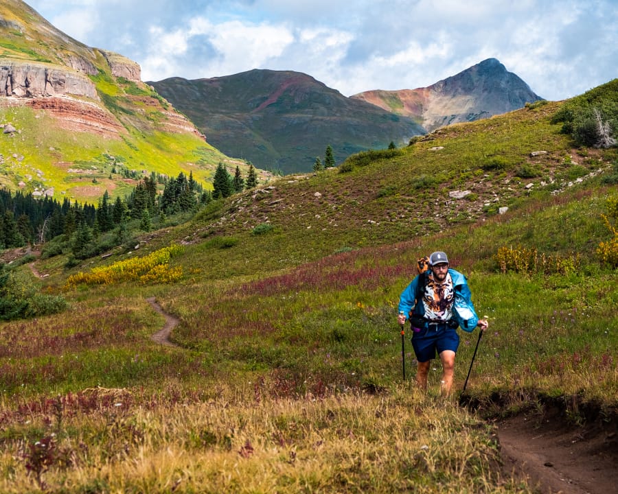 Elisabeth Tizekker
Jeff Garmire runs along the Colorado Trail in August. A camera crew followed him during part of his 500-mile journey and captured enough footage to create a documentary. The trailer is coming next month, he said, and he plans on submitting it to some film festivals.