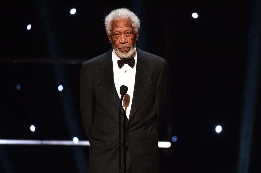 Morgan Freeman speaks onstage Feb. 22 during the 51st NAACP Image Awards, Presented by BET, at Pasadena Civic Auditorium in Pasadena, Calif. (Aaron J.