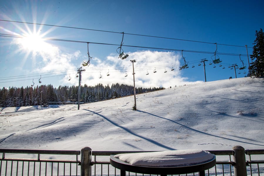 Fresh-powdered slopes await skiers and snowboarders at Mt. Hood Meadows. (Ben Mitchell/Mt.