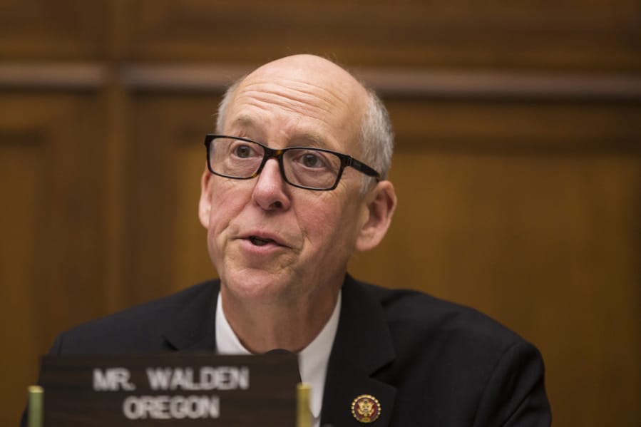 House Energy and Commerce Ranking Member Greg Walden (R-Ore.) speaks during a House Energy and Commerce Environment and Climate Change Subcommittee hearing on Capitol Hill on April 2, 2019 in Washington, D.C. In October 2019, Walden announced he would not seek reelection and would retire in 2021.