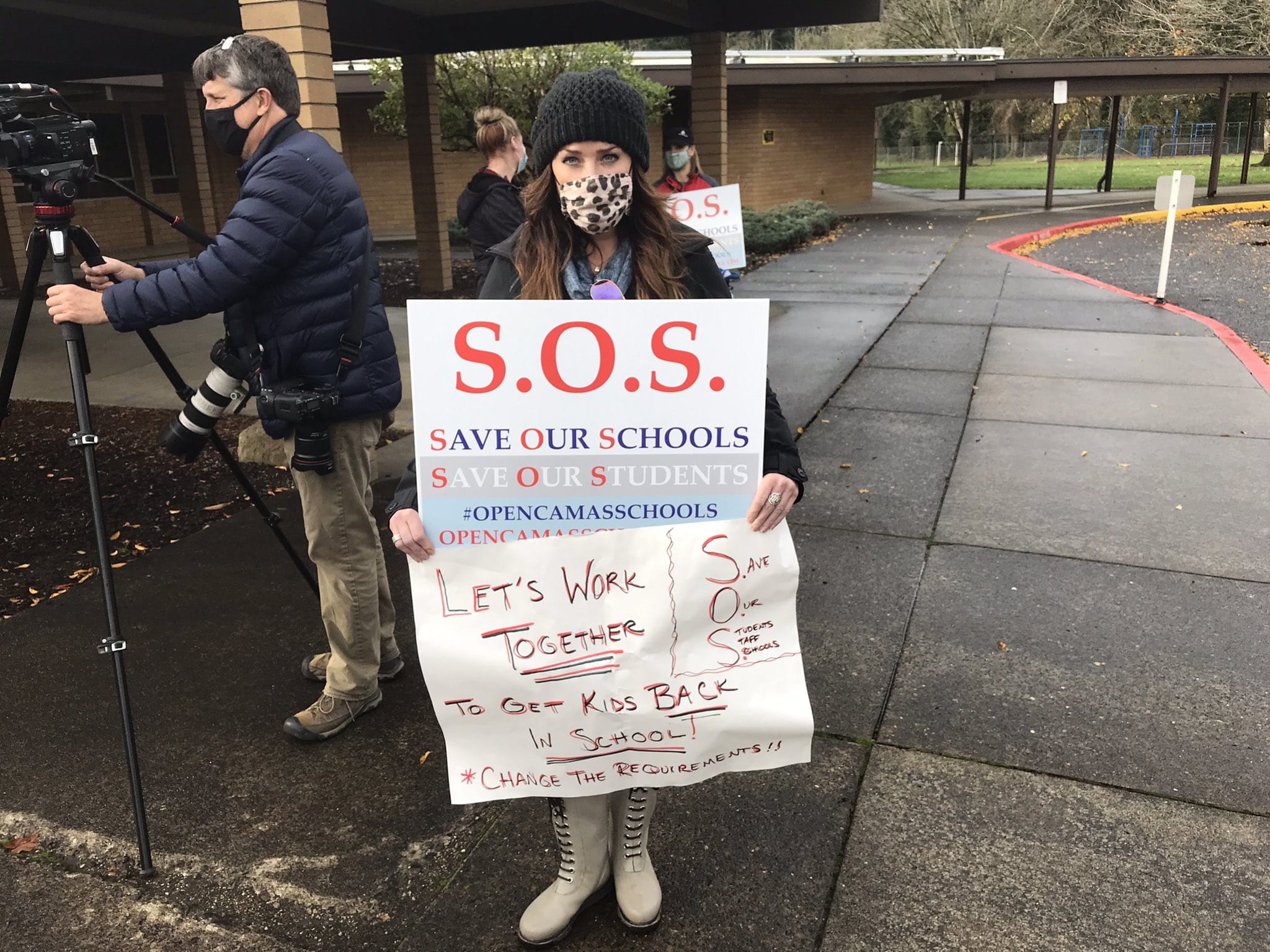 Andrea Seely has two children in the Camas School District. She says hundreds of people, concerned largely about teen suicide rates, have supported their cause.