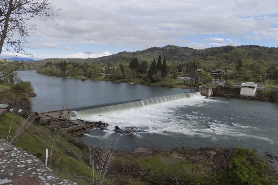 The privately owned Winchester Dam in Winchester, Ore., is shown in April 2019.