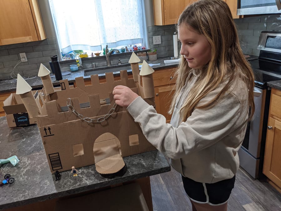WASHOUGAL: Gause Elementary School fourth-grader Lyla Holbrook created a castle for a project about Europe in the Middle Ages.