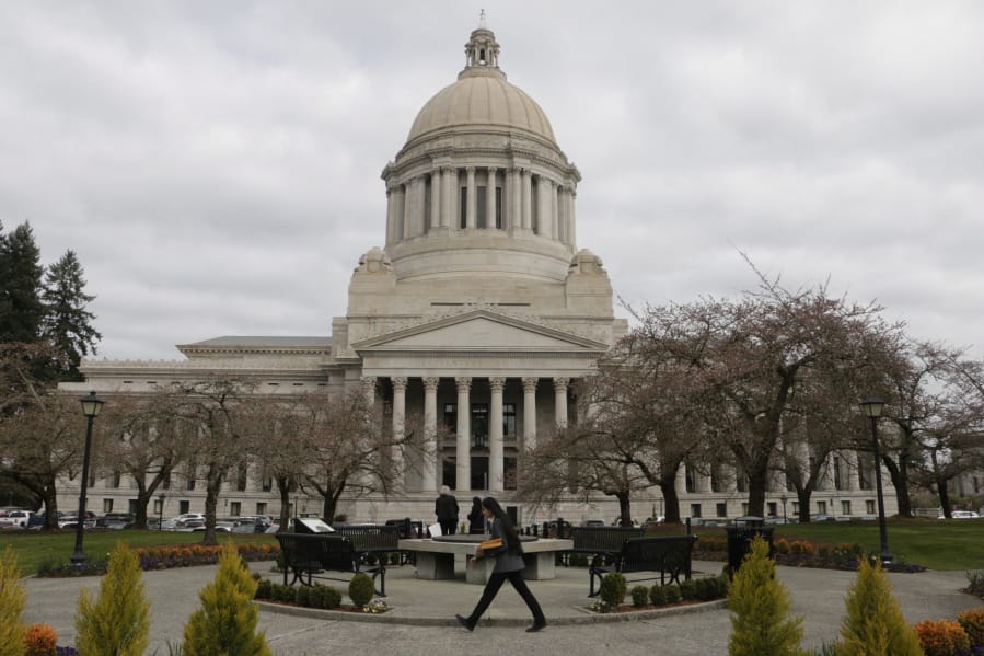 The state Capitol in Olympia is seen on March 12, the last day of the 2020 legislative session.