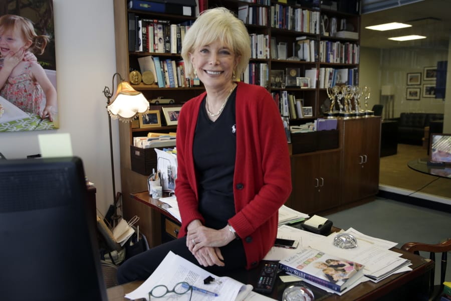 FILE - &quot;60 Minutes&quot; correspondent Lesley Stahl poses for a photo in her office at the &quot;60 Minutes&quot; offices, in New York on Sept. 12, 2017. CBS&#039; pioneering newsmagazine is consistently one of the most-watched programs on television and its viewership is up 9 percent over last year, the Nielsen company said. That&#039;s not only more than any other prime-time program on ABC, CBS, NBC and Fox, it&#039;s also one of only four on those networks to show a year-to-year increase.