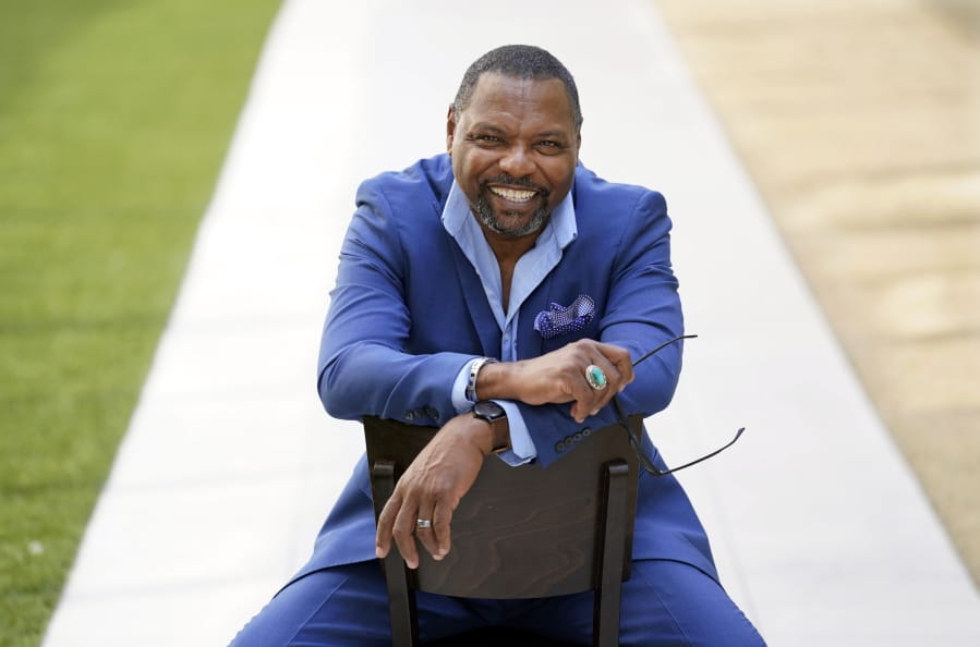 Petri Hawkins Byrd, bailiff on the reality court television program &quot;Judge Judy,&quot; poses for portrait, Friday, Sept. 25, 2020, in Los Angeles.