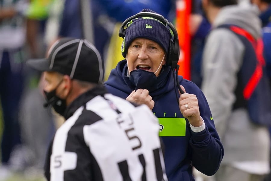 Coach Pete Carroll and the Seahawks can clinch the NFC West division title with a win over the Rams on Sunday.