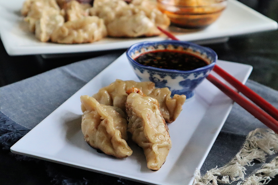 Homemade wrappers for pot stickers are easy to make, requiring just flour, water, a rolling pin and nimble fingers.