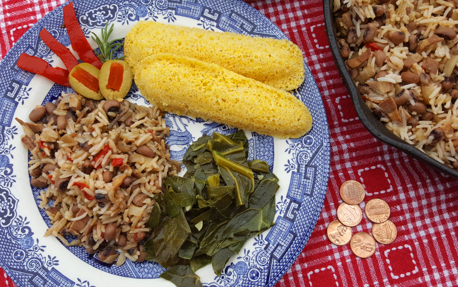 Hoppin&#039; John is a Southern dish of African origin that&#039;s often served to mark the New Year. Whoever finds the penny hidden in their portion is said to have good luck all year long.