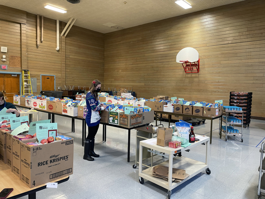 STEVENSON: Stevenson-Carson School District distributed special holiday meal boxes to help feed families in need on Dec.