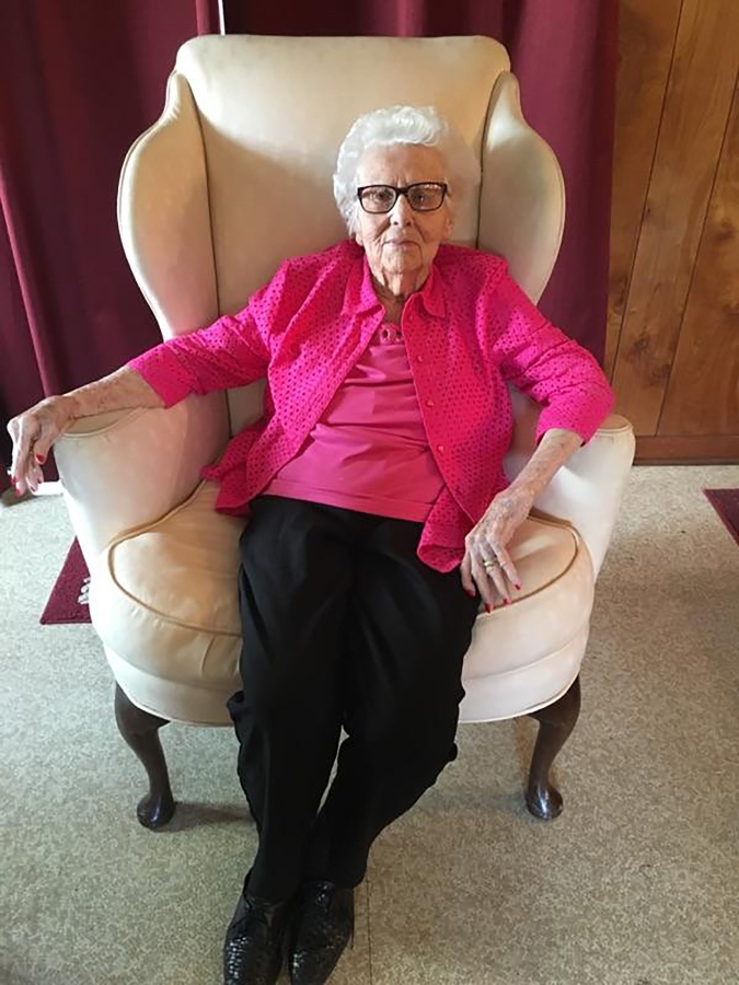 Helen Viola Jackson is shown this April 2017 photo.  Jackson was believed to be the last surviving widow of a Civil War soldier when she died Dec. 16, 2020 in Marshfield, Mo.  She was 101. In 1936, she was 17 when she married 93-year-old former Union soldier James Bolin. She had been his caregiver and he wanted to marry her so she would receive his soldier&#039;s pension. But after he died in 1939, Jackson never applied for the pension.