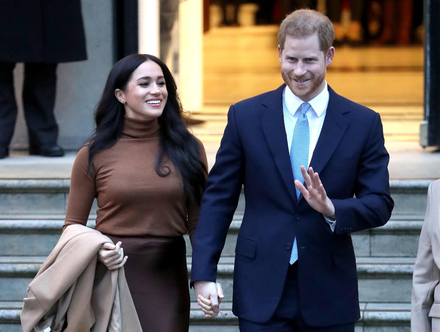 Prince Harry and Meghan Markle on, Jan. 7, 2020, in London.