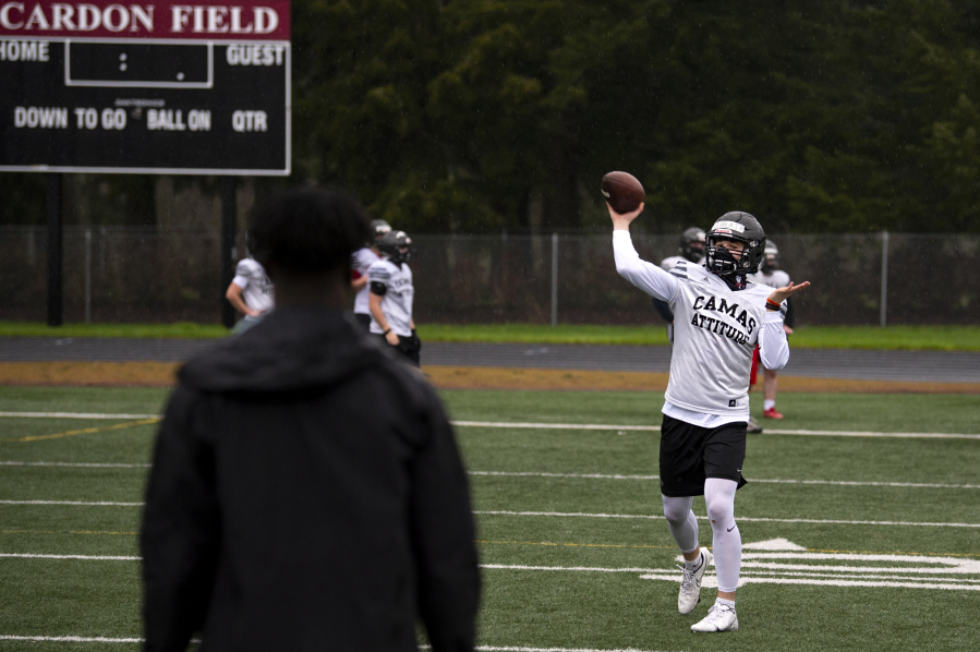 Camas quarterback Jake Blair, an Oregon State signee, is the only returning starter on offense for the reigning 4A state champion Papermakers. Camas opens a six-week 4A Greater St. Helens League season Friday against rival Union.