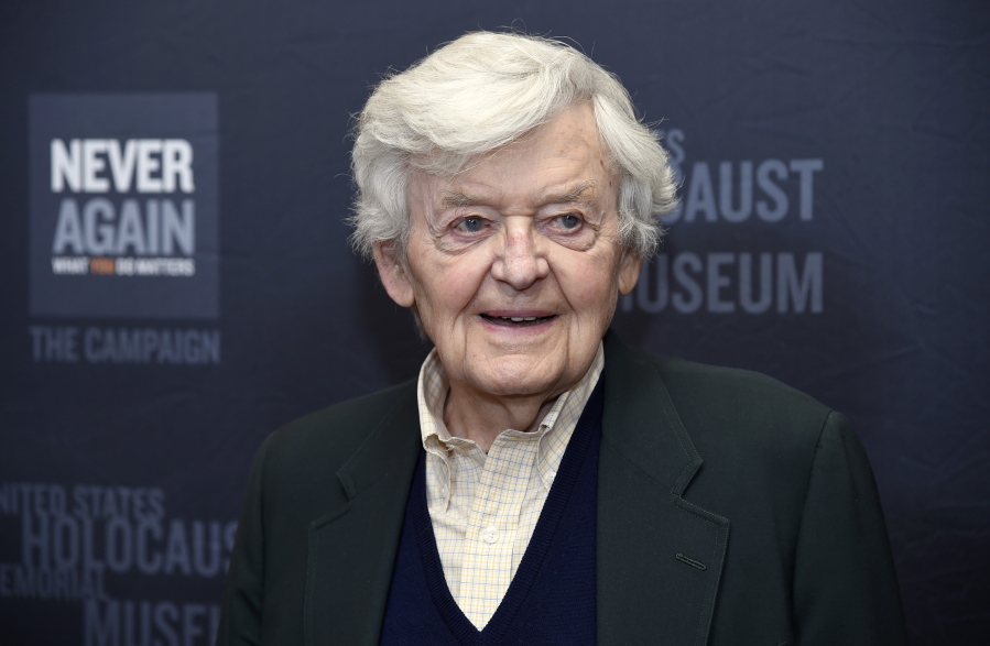 FILE - Hal Holbrook arrives at the Los Angeles Dinner: What You Do Matters in Beverly Hills, Calif. on March 16, 2015. Holbrook died on Jan. 23 in Beverly Hills, California, his representative, Steve Rohr, told The Associated Press Tuesday. He was 95.