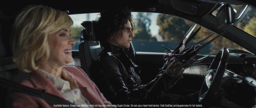 This photo provided by Cadillac shows a scene from Cadillac&#039;s 2021 Super Bowl NFL football spot.
