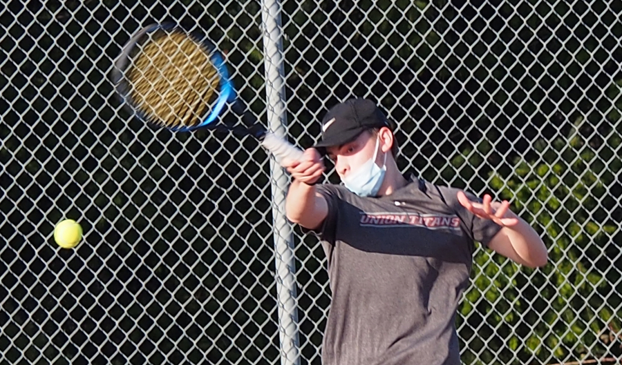 Union No. 1 singles player Jacob Flentke said the Titans have not played much outdoors this season due to the weather. But with more matches outside, they will be even tougher to beat.