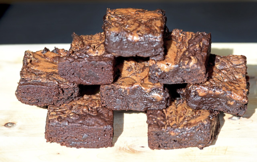 Bananas and peanut butter make the &quot;king of brownies&quot; super tasty without making them greasy.