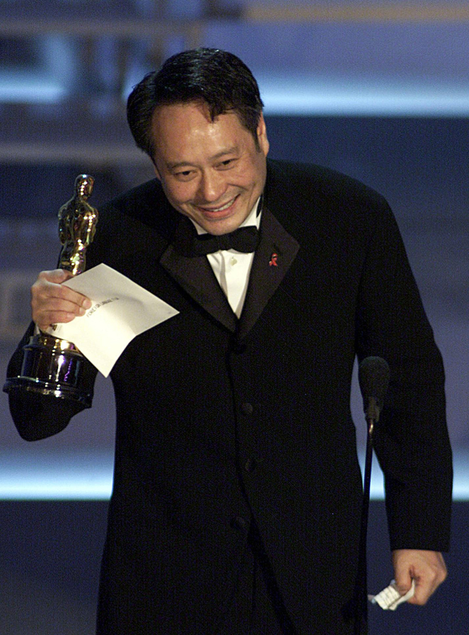 Taiwanese director Ang Lee holds his Oscar for Best Foreign Language Film for &quot;Crouching Tiger, Hidden Dragon&quot;  at the 73rd Annual Academy Awards at the Shrine Auditorium in Los Angeles on March 25, 2001. (Timothy A.