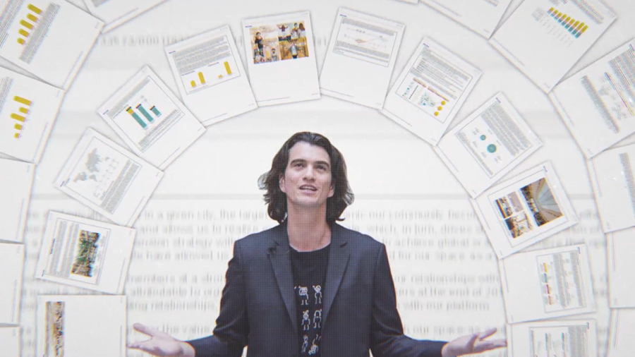 Adam Neumann in &quot;WeWork: Or the Making and Breaking of a $47 Million Unicorn.&quot; (Hulu)