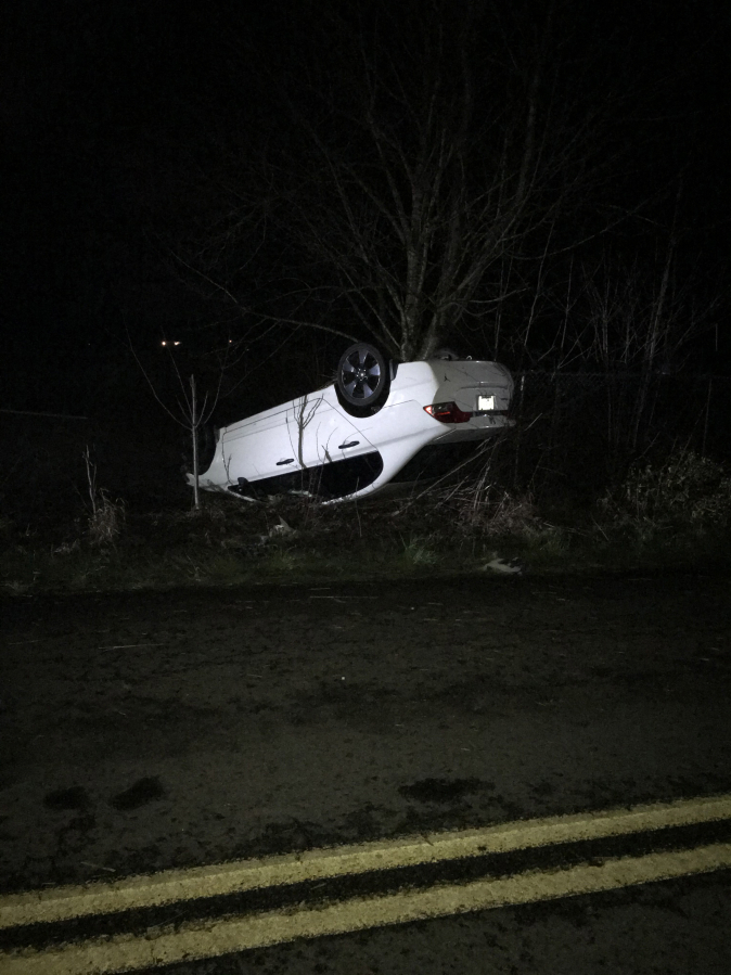A single-vehicle rollover crash in Brush Prairie on Sunday night seriously injured a passenger, according to the Clark County Sheriff&#039;s Office.