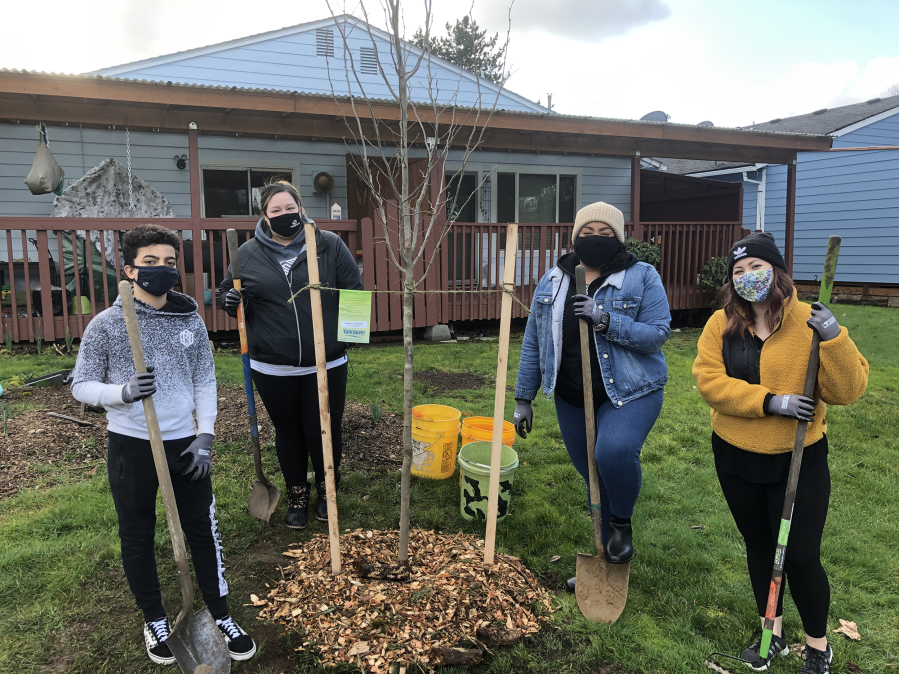 BAGLEY DOWNS: Vancouver Parks and Recreation and the city&#039;s Department of Public Works Urban Forestry program celebrated Black History Month with a tree planting at Bagley Community Park. On Feb.