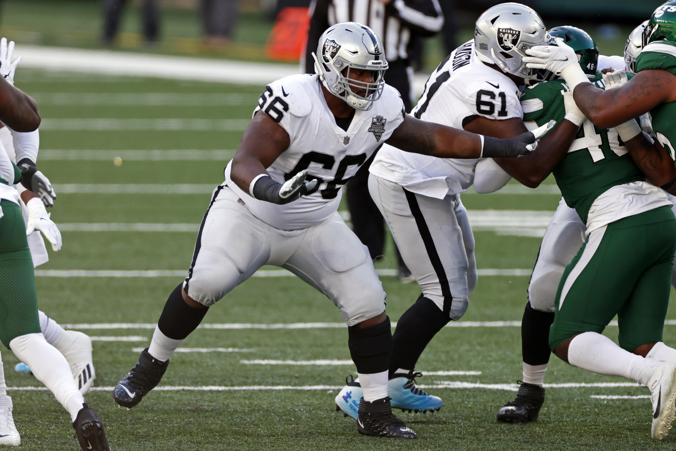 The Seattle Seahawks made their first big move to bolster their offensive line by acquiring veteran guard Gabe Jackson from the Las Vegas Raiders for a fifth-round draft pick on Thursday, March 18, 2021.