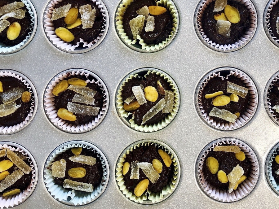 A recipe of chocolate tahini cups, made with 100 percent cacao chocolate chips, is displayed in Alexandria, Va., on Oct. 18, 2020.  There&#039;s more to cacao than chocolate. The cacao fruit and pulp can be used for cooking as well.
