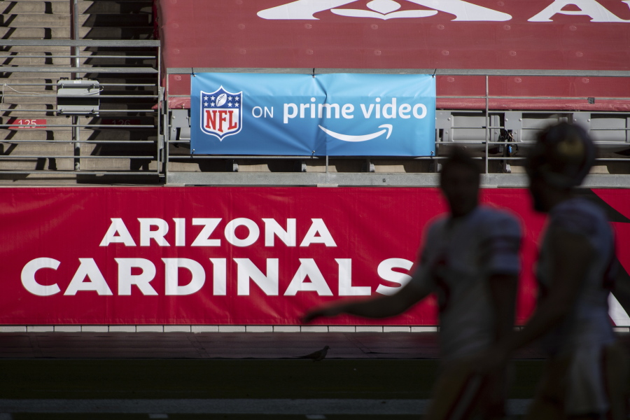 The NFL will nearly double its media revenue to more than $10 billion a season with new rights agreements announced Thursday, March 18, 2021 including a deal with Amazon Prime Video that gives the streaming service exclusive rights to &quot;Thursday Night Football&quot; beginning in 2022.