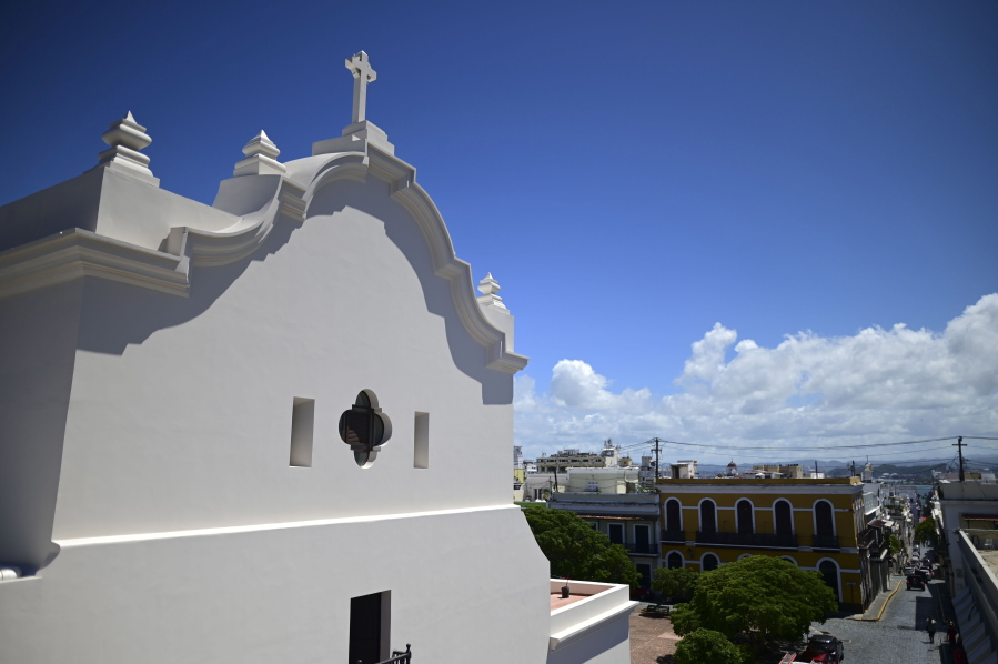 The San Jose Church stands in San Juan, Puerto Rico, Tuesday, March 9, 2021. The second oldest Spanish church in the Americas is reopening following a massive reconstruction that took nearly two decades to complete.