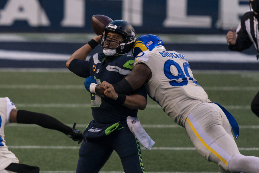 Seattle Seahawks quarterback Russell Wilson is hoping this offseason will bring more protection on the offensive line. The Seahawks enter the 2021 NFL draft on Thursday with just three picks.
