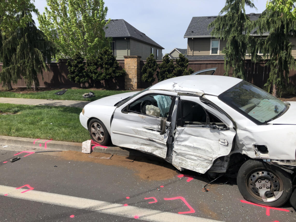 Two Vancouver residents were injured Thursday morning in a two-vehicle collision in Felida.