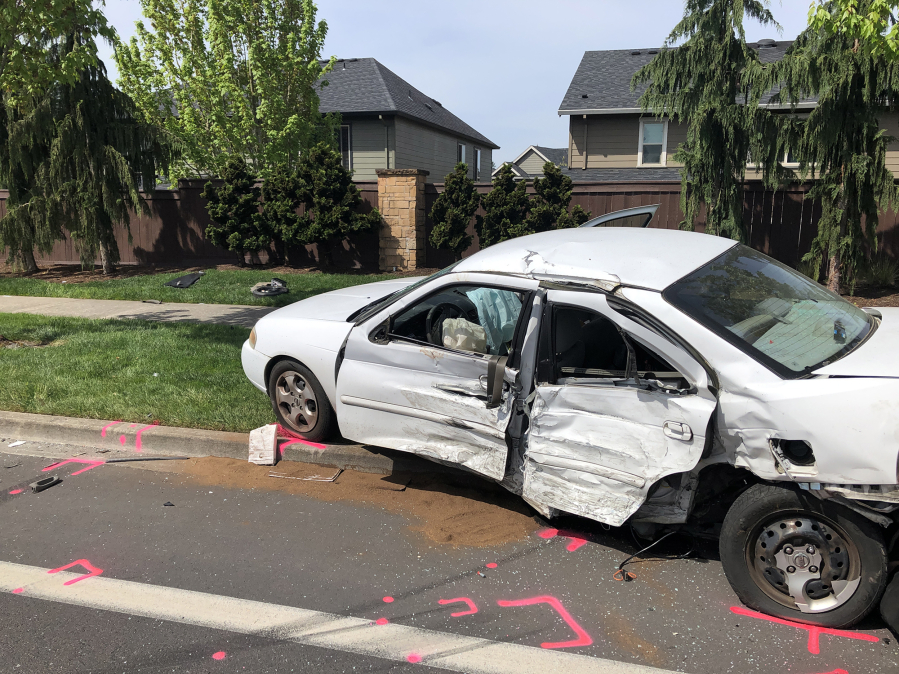 Two Vancouver residents were injured Thursday morning in a two-vehicle collision in Felida.