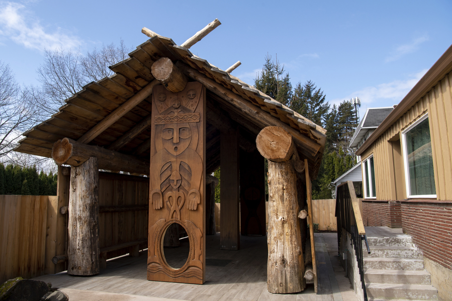 The new Gathering Place at Washuxwal pavilion at Two Rivers Heritage Museum in Washougal.