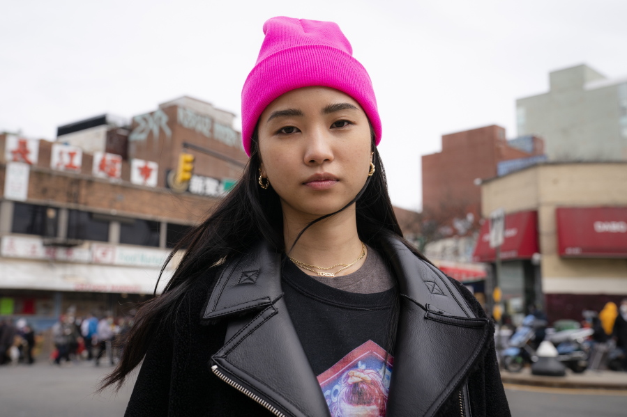 Teresa Ting stands for a portrait, Wednesday, March 31, 2021, in the Flushing neighborhood of the Queens borough of New York. The vicious assault of a 65-year-old woman while walking to church this week near New York City&#039;s Times Square has heightened already palpable levels of outrage over anti-Asian attacks that started with the pandemic. Ting, a 29-year-old Chinese American, started what has become the Main Street Patrol following an attack on another older Asian American woman in February. &quot;It literally could have been my mother had it been the wrong place, wrong time,&quot; Ting said of that attack.