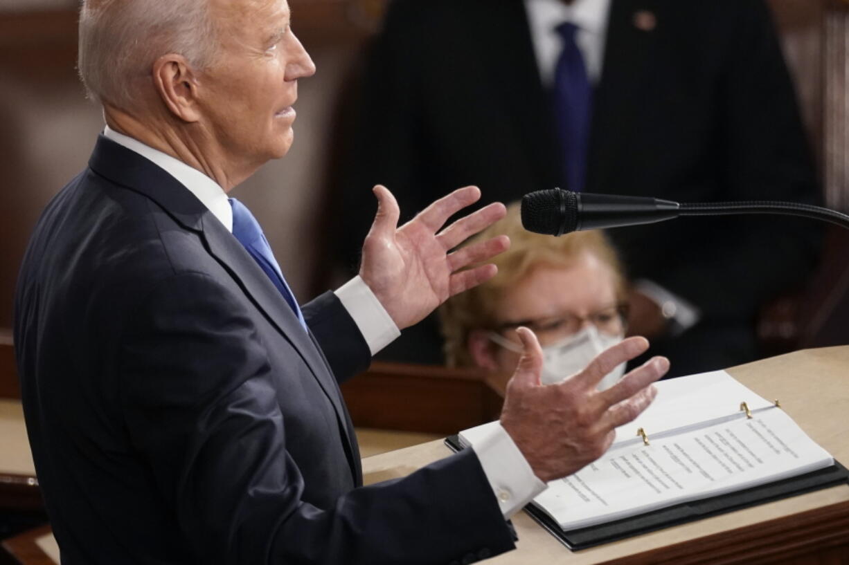In this April 28, 2021, photo, President Joe Biden speaks to a joint session of Congress in the House Chamber at the U.S. Capitol in Washington. Biden couldn't get everything he wanted into his own $1.8 trillion families plan. His proposed child tax credit is set to expire after 2025. It would provide parents with $300 a month for each child under 6 and $250 a month for older children.