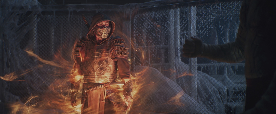 This image released by Warner Bros. Pictures shows Hiroyuki Sanada in a scene from "Mortal Kombat." (Warner Bros.