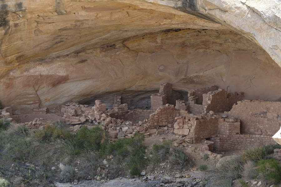 FILE - In this May 8, 2017, file photo, is the Butler Wash Ruins within Bears Ears National Monument near Blanding, Utah. U.S. Secretary of the Interior Deb Haaland will visit Utah this week before submitting a review on national monuments in the state. She&#039;s expected to submit a report to President Joe Biden after she meets with tribes and elected leaders at Bears Ears National Monument on Thursday, April 8, 2021.