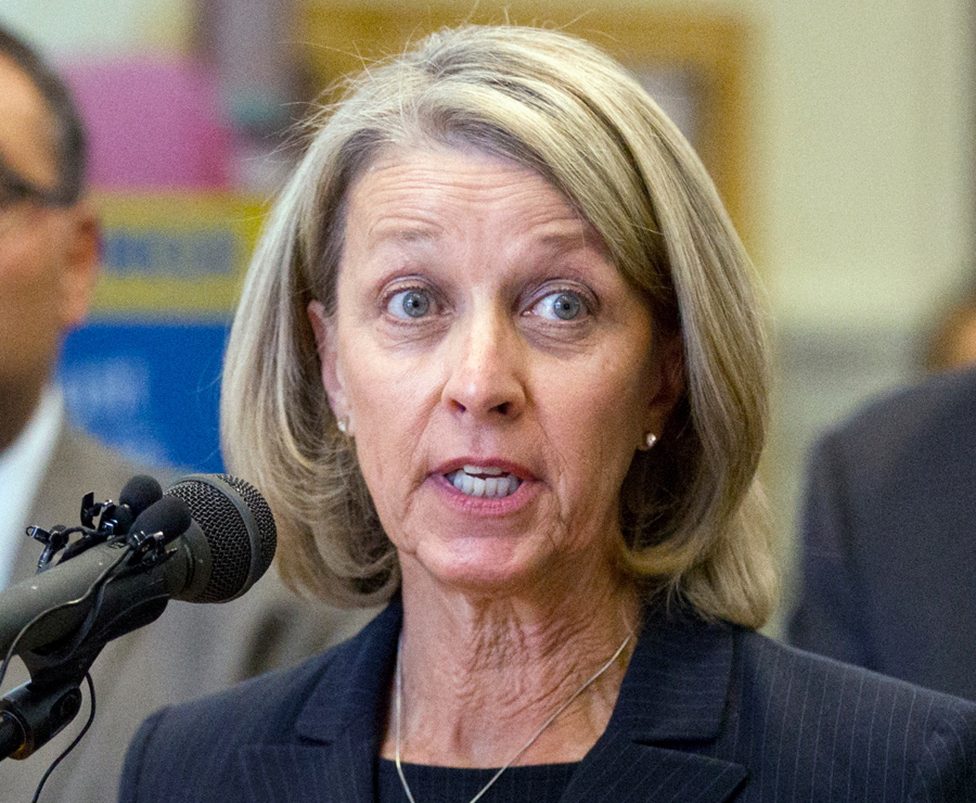 FILE - In this Oct. 18, 2016, file photo, Nevada&#039;s Secretary of State Barbara Cegavske speaks during a news conference in Las Vegas. Nevada&#039;s Republican Party voted to censure the secretary of state, accusing her of failing to fully investigate allegations of fraud in the 2020 election.